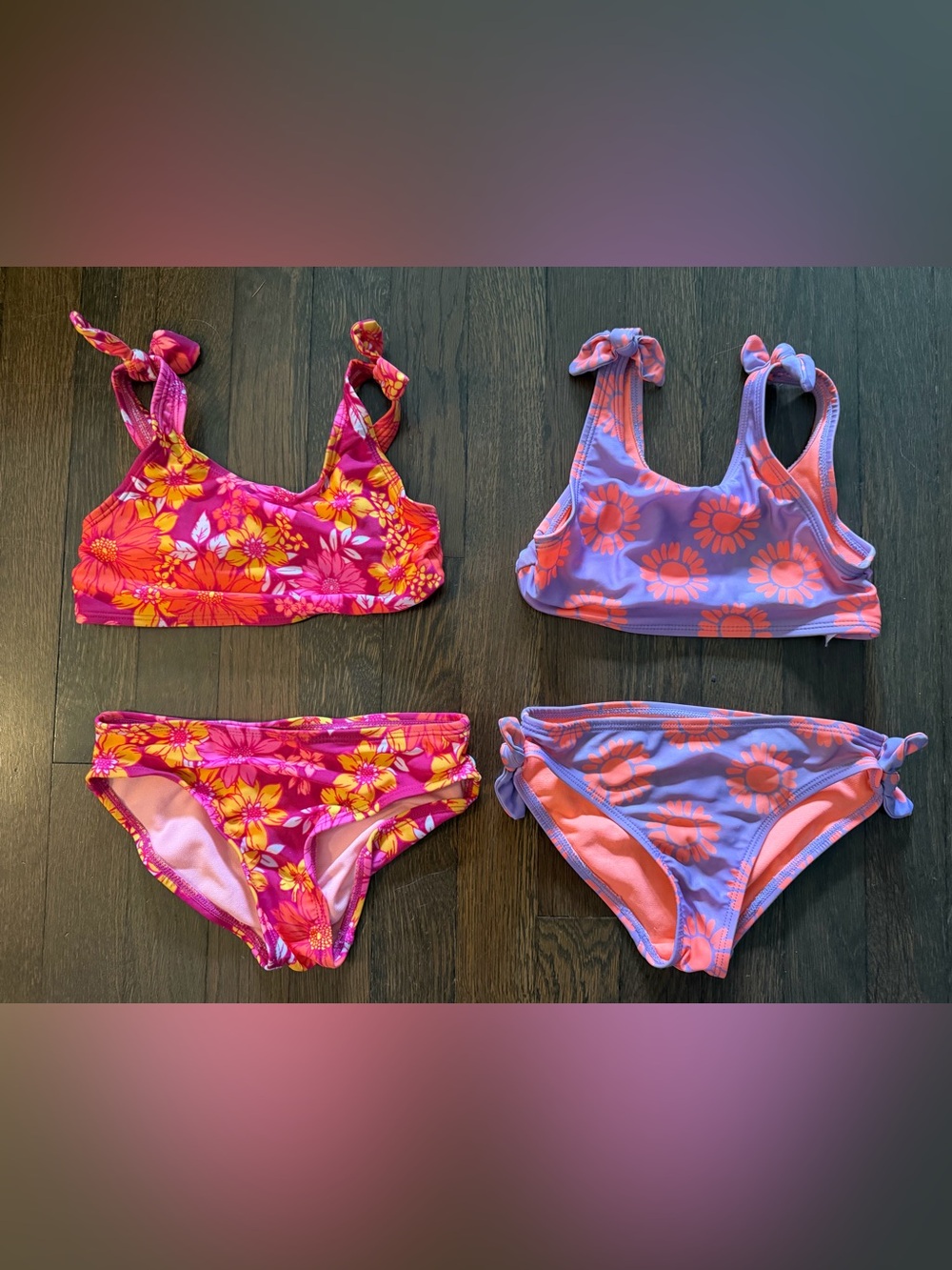 Girls' Floral Two-Piece Swimsuit Sets - Both sets included